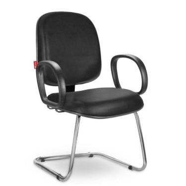 Imagem de Cadeira de Escritório Diretor Fixa Turim Preta TRD53 Cadeira Brasil