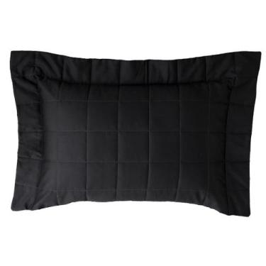 Imagem de Porta Travesseiro 50 x 70cm Square 300 Fios Kacyumara, Preto
