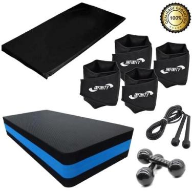 Imagem de Kit Aeróbico Caneleira 4 Kg + Caneleira 5 Kg + Halter 5Kg + - Infinity