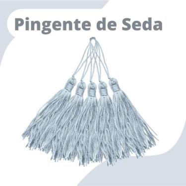 Imagem de Pingente De Seda Tassel - Franja - Cinza Claro - Com 20 Unidades - Nyb