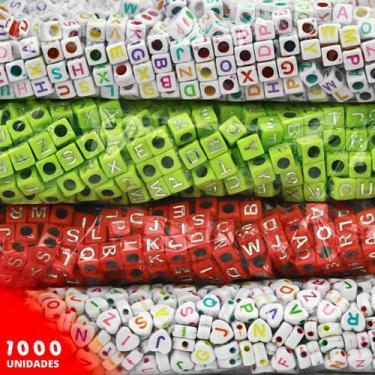 Imagem de Miçangas Para Pulseira - Letras - C/1000 Peças M16 - Nybc