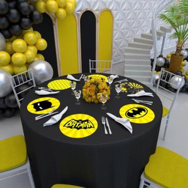 Imagem de Kit 8 Capas Sousplats Redondo Decoração 30x30 Cm Batman- IMPAKTO VISUA