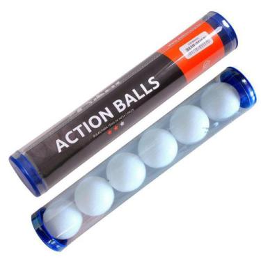 Imagem de Kit C/ 6 Bolas Tenis de Mesa Poker Action Balls 40mm, Único, Branco