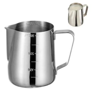 Imagem de 2 Jarras Pitcher 350ml Leiteira Cremeira Americana Barista - Lyor