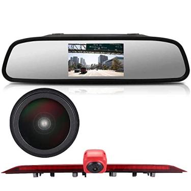 Imagem de Câmera de visão traseira original da luz de freio do terceiro teto do carro com lente de 18 mm, substituição para VW Crafter 2017 Man TGE de transporte modificado de 2017