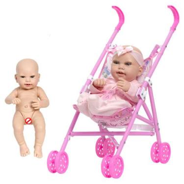 Imagem de Bebe Reborn Menina Lara Baby Completa Corpo de Vinil 43cm - Cegonha Re