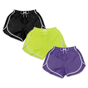 Imagem de Short Praia Feminino kit 3 un Corrida Academia Verao Piscina - MP Moda