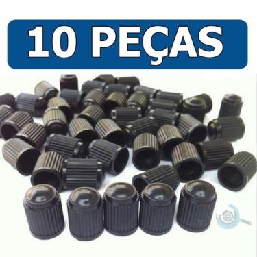 Imagem de Kit Tampa Plastica Moto/Carro Preta Top Rubber - 10 Un