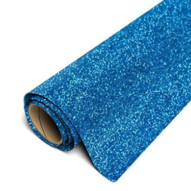 Imagem de Siser Glitter HTV Rolo de 3,5 m x 5 m - Ferro em vinil de transferência de calor (azul)