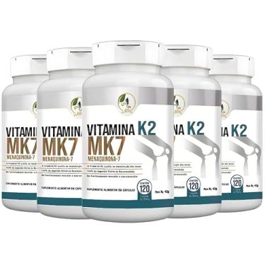 Imagem de KIT C/5 Un. Vitamina K2 350mg 120 Cápsulas - Fits Life