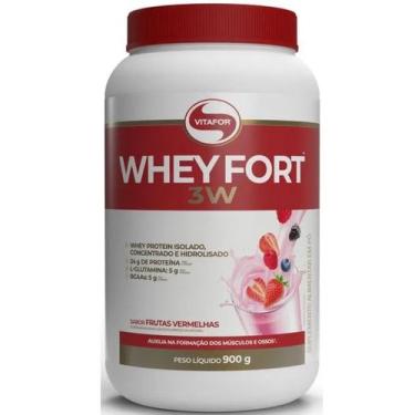 Imagem de Whey fort 3w pote 900g frutas vermelhas - ean - 7898665433751 - VITAFO