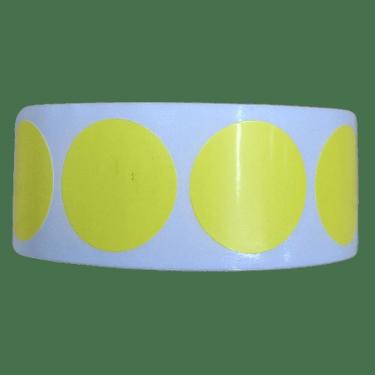 Imagem de Etiqueta Adesiva Bolinha Colorida Amarelo 25Mm 2,5 Cm Rolo
