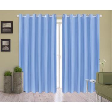 Imagem de Cortina Corta Luz 4,00M X 2,80M 100% Blackout PVC Azul - Ibitinga Deco