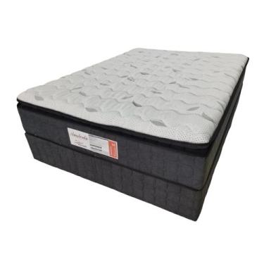 Imagem de Conjunto Box Casal King Size Amsterdã Molas Ensacadas com Espuma D33 1