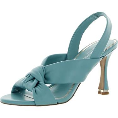 Imagem de Kenneth Cole Women's Blanche 85 Knot Slingback Sandália de salto, Porcelana azul, 6