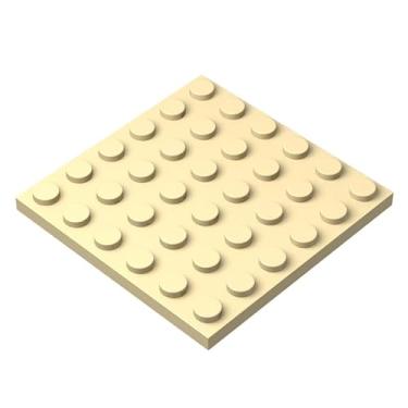 Imagem de Classic Beige Plates Bulk, Beige Plate 6x6, Building Plates Flat 20 Piece, Compatible with Lego Parts and Pieces: 6x6 Beige Plates(Color: Beige)