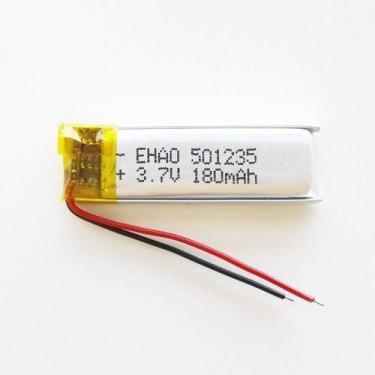 Imagem de Bateria 501235 Com 180mah 5mmx12mmx35mm 2 Fios 3,7v. - KMIG
