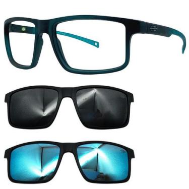 Imagem de Oculos Mormaii 6127 Swap 5 K04 Com 2 Clipons Cinza e Azul, Cinza, Azul