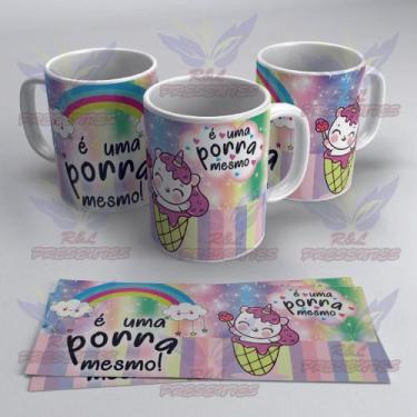 Imagem de Caneca de Pórcelana Unicórnio Indelicado - É Uma P*** - R&L Presentes