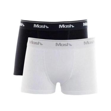 Imagem de Kit com 2 Cuecas Boxer Mash Infantil 110.07 Preto/Branco, Preto, GG