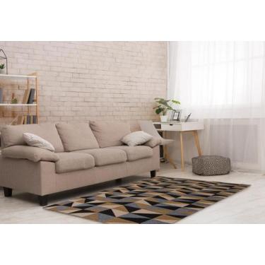 Imagem de Tapete Para Sala ou Quarto 2,00M x 1,32M Antiderrapante Miami Ladrilho