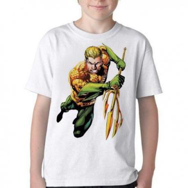 Imagem de Camiseta Infantil ou adulto Aquaman loiro Blusa Criança todos tamanhos