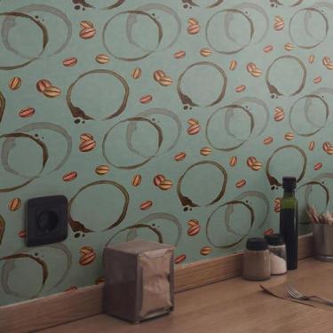 Imagem de Papel de Parede Adesivo Café Artístico N03107 Rolo 0,58X2,5M - Adesivo