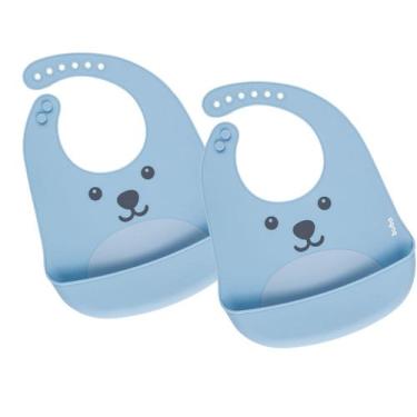 Imagem de Kit 2 Babadores Pega Migalhas Gumy com Ajuste Introdução Alimentar Bub