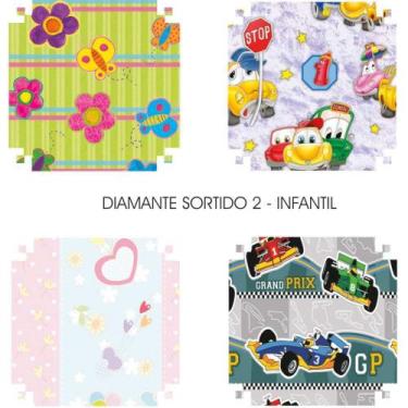 Imagem de Papel de Presente 50X60CM Couchê Linha Diamante Infantil II - Pacote c