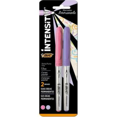 Imagem de Pincel Marcador Permanente Marking 1.1MM ROSA/LILÁS - Blister com 2 Un
