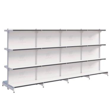 Imagem de Gôndola Centro 1 Inicial 3 Continuações 1,37 m 40KG FIT Expositor de Supermercado Amapá