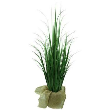 Imagem de Planta Folhagem Capim Artificial P/Vaso Realista Toque Verde - La Caza