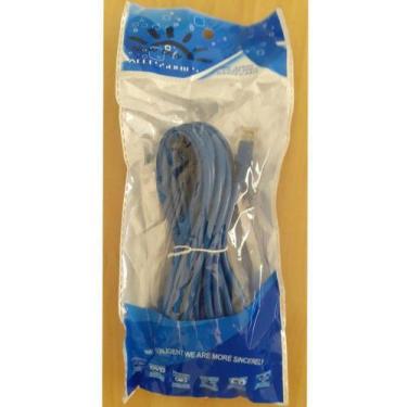 Imagem de Cabo De Rede Ethernet Rj45 Cat5e Azul 5 Metros - New Day
