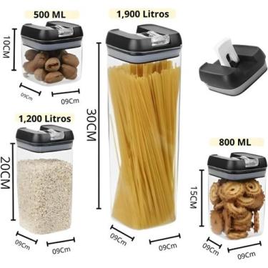 Imagem de Conjunto De Recipientes De Armazenamento De Alimentos, Organizador De 