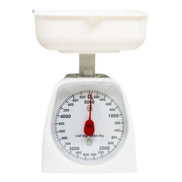 Imagem de Balança Analógica De Cozinha Doméstica De Mesa Até 5kg - Bestfer, Dive