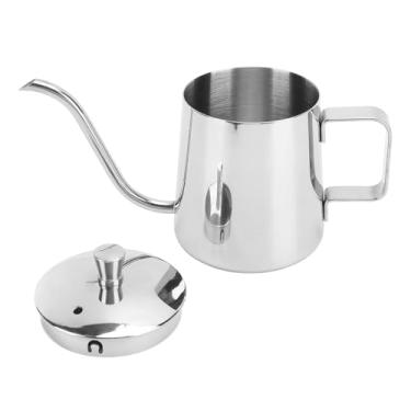 Imagem de Chaleira de café Pescoço de Ganso, Pote de Gotejamento de Aço Inoxidável SUS304 de 350ml Com Bico, para Camping, Viagens e Uso Ao Ar Livre