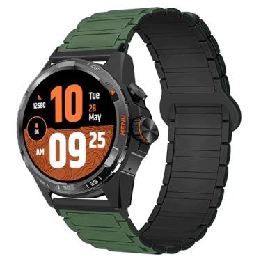 Imagem de Pulseira magnética esportiva esportiva de silicone magnético de 20 mm, 22 mm e 24 mm compatível com Ticwatch Atlas, Pro 5 Enduro, Pro 5, Pro 3 Ultra BT/LTE, Pro, Pro S, Pro 4G, E2, S2, E3, GTH, C2, C2