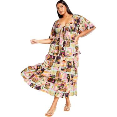 Imagem de City Chic Vestido plus size, vestido Ana Tie, Postais, 48