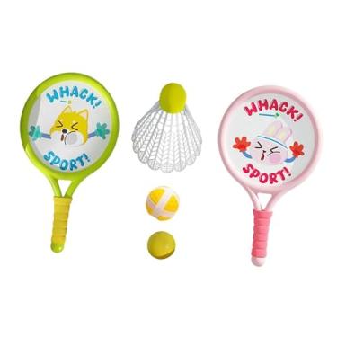 Imagem de Colaxi 2 Peças Badminton Raquete para Crianças Badminton Petecas com Petecas Gift Sport Game Sports Toy para Quintal Lawn, Contém 3 Bolas