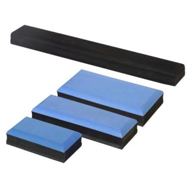 Imagem de Pintando Carro, Kit 4 Tacos Lixador Manual De Eva P/funilaria E Pintura Quantidade de cascalhos:0;Cor:Azul