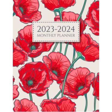 Imagem de 2023-2024 Monthly Planner: Two Year Calendar Schedule Organizer, January 2023 - December 2024 (24 Months) with Federal Holidays, Red poppies cover