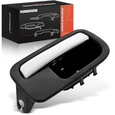 Imagem de A-Premium Maçaneta interna do lado do passageiro dianteiro ou traseiro compatível com Cadillac Escalade 2007-2011, Escalade ESV 2007-2011, Escalade EXT 2007-2011, caixa preta com alavanca cromada,