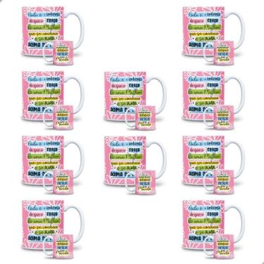 Imagem de Jogo de Xicara Caneca de porcelana dia das mães mulheres para revenda 