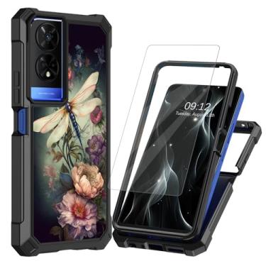 Imagem de BREIDMKFM Capa de telefone TCL 50 XE 5G, capa de telefone TCL 50XE 5G com protetor de tela de camada dupla rígida PC TPU macio capa de telefone à prova de choque resistente à prova de choque para TCL