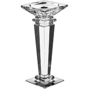 Imagem de CASTIÇAL DECORATIVO PORTA VELA CRISTAL 22x9x9cm TRANSPARENTE