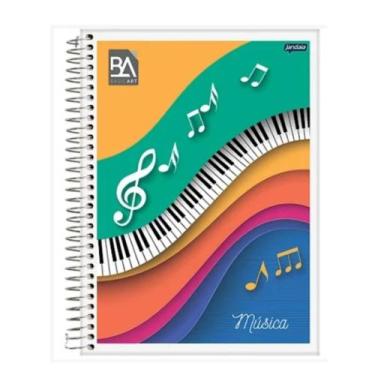 Imagem de 1 Caderno De Música Espiral Capa Flexível Universitário 40 Folhas Basi