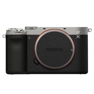 Imagem de Adesivo de capa de câmera para Sony A7C protetor de câmera película protetora antiarranhões decoração (titânio + preto fosco)