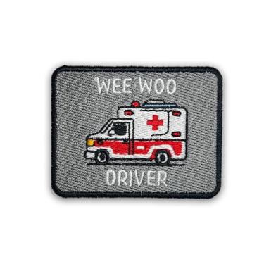Imagem de Wee Woo Patch para motorista, 7,6 cm, aplique bordado para roupas, mochilas, chapéus, ambulância, técnico, ambulância, motorista, EMT, acessórios faça-você-mesmo, presentes para mãe, pai, amigos,