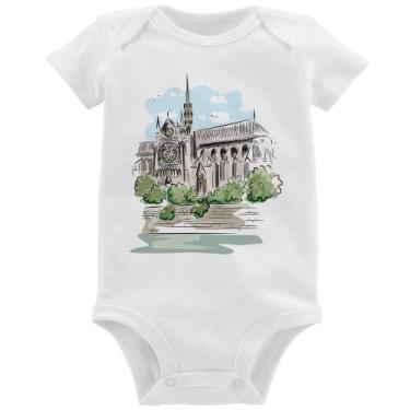 Imagem de Body Bebê Catedral de Notre-Dame de Paris - Foca na Moda, Branco, M