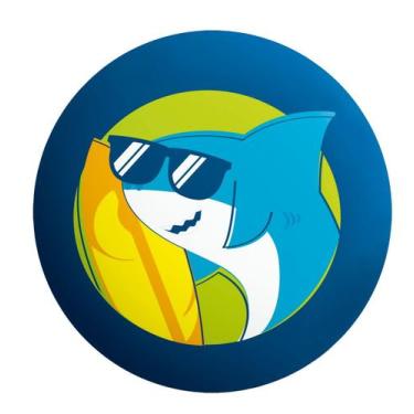 Imagem de Almofada Infantil Tubarão Summer Shark 40cm x 40cm Lepper